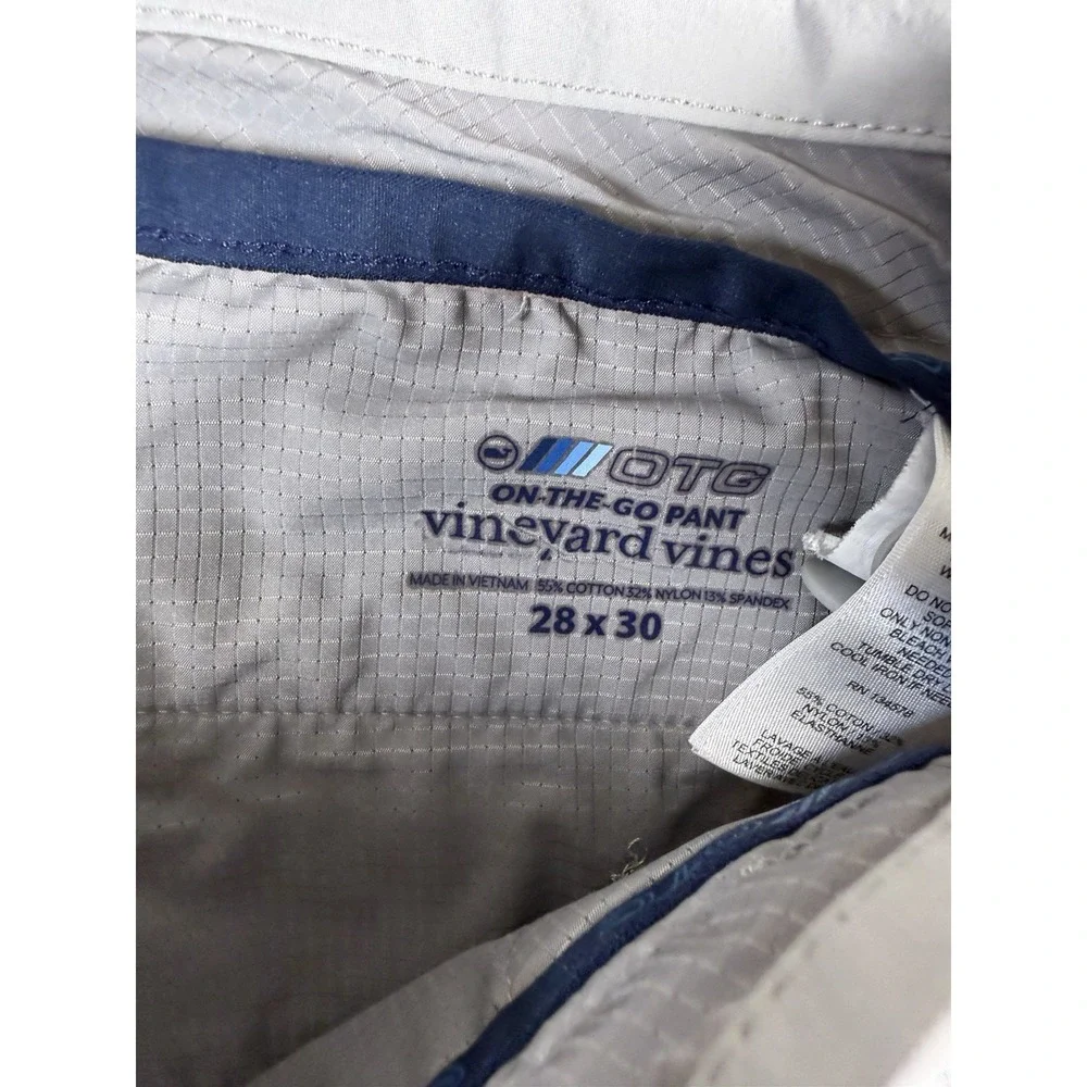 Vineyard Vines On-The-Go Pants Men's 28x30 Grey OTG Performance Chino Stretch
